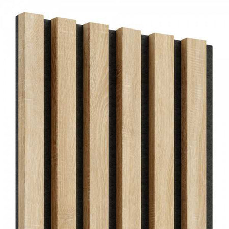 Acoustic Slats Panel - OAK Grey - Acoustic slats panel - DecorMania.eu