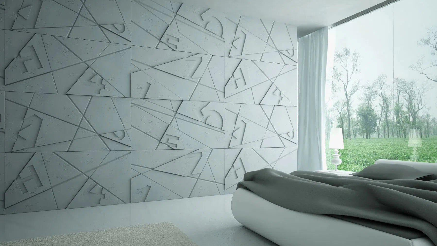 Concrete 3D Wall Panel GRAPHICS-3D Concrete Panels-DecorMania.eu